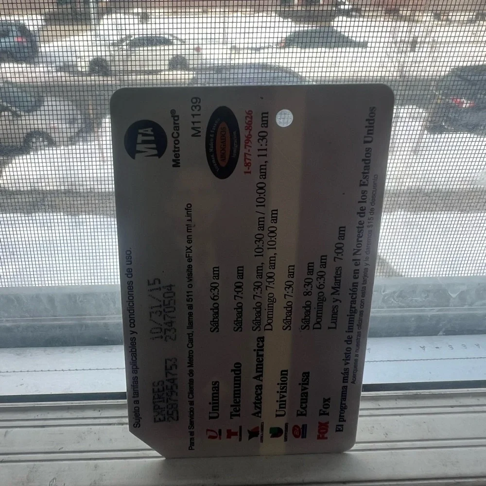 Immigration Presentation Version Of Mta Metrocards - Picture 2 of 3